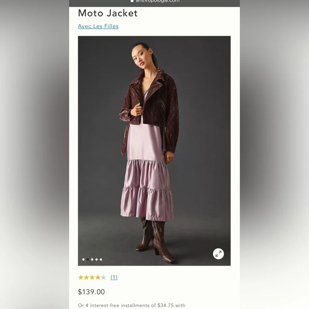 Lightly used jacket. Cute jacket perfect with a good pair of high rise jeans. - Picture 1 of 4
